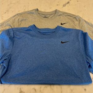 Nike Men's Dri Fit Pair of blue and Gray T-Shirts, size Small, like new
